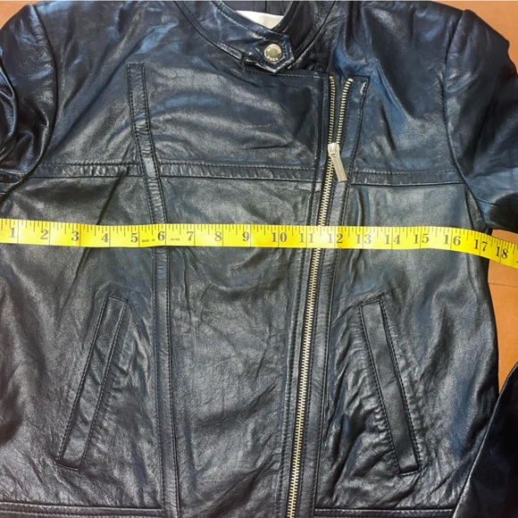 MICHAEL Michael Kors Leather Moto Jacket - Picture 8 of 15